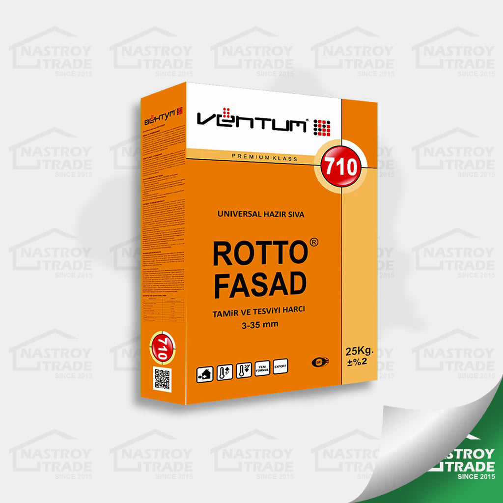 Универсальная фасадная кафельный клей Ventum 710 ROTTO FASAD
